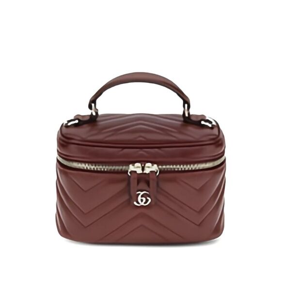 Gucci Women Gg Marmont Leather Vanity Case - Picture 1 of 3